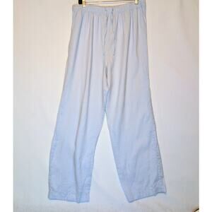 Land's End Women's Sz 14-16 Linen Pale Blue Elastic Waist Pants Grannycore